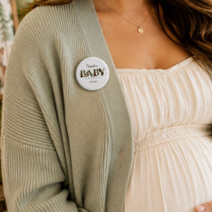 Skogsdjur Skogsbarn Baby Shower Knapp
