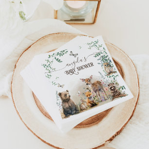 Skogsdjur skogsgrej Baby Shower Pappersservett