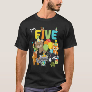 Skogsdjur, skogshuggare, femte Födelsedagsfesten T Shirt