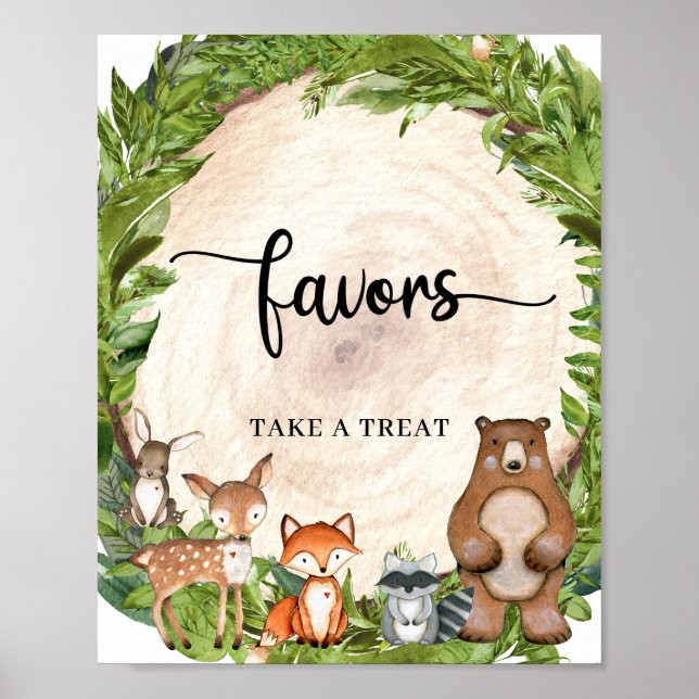 Skogsdjur Skogslaggsegment för skogsbruk skyltar (Framsidan)