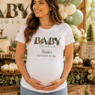 Skogsdjur Skogsmamma Baby Shower T Shirt