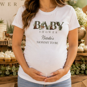 Skogsdjur Skogsmamma Baby Shower T Shirt