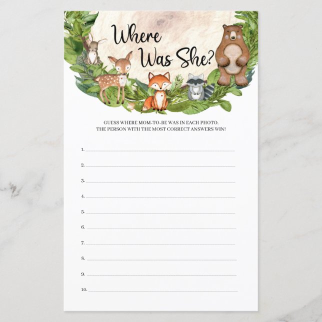 Skogsdjur, skogsmark, var hon var (Framsida)