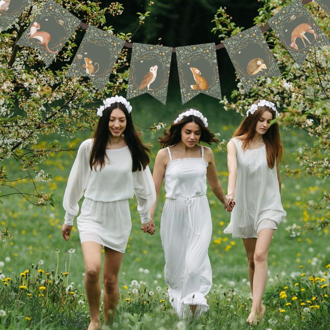 Skogsdjur Skogsvänliga babyskor Vimplar (Skapare uppladdad)