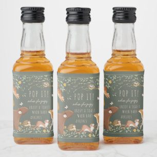 Skogsdjur - Tack för skogskompisar Spritflaskor Etikett