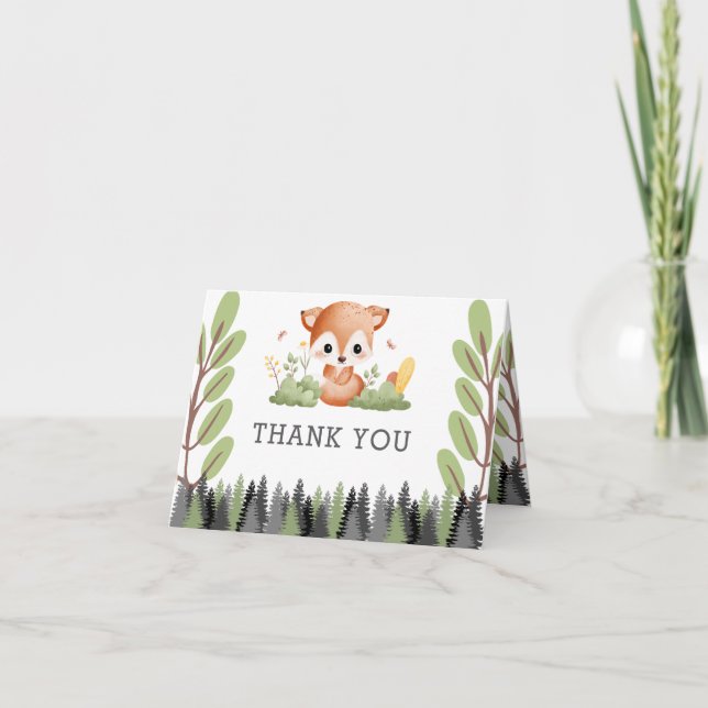 Skogsdjur Tack Kort (Framsida)