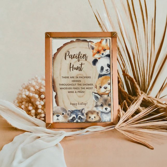 Skogsdjur tema Nappjakt skylt (Skapare uppladdad)