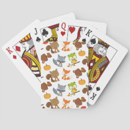 Skogsdjur, trädjur, skogsdjur, alla djur casinokort