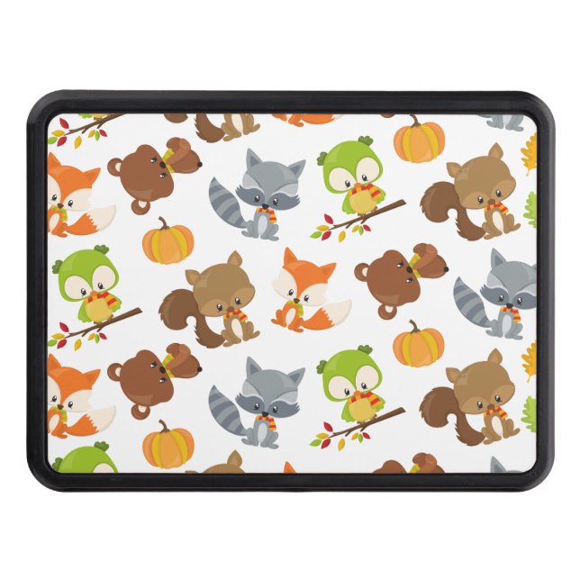 Skogsdjur, trädjur, skogsdjur, alla djur dragkroksskydd (Framsidan)