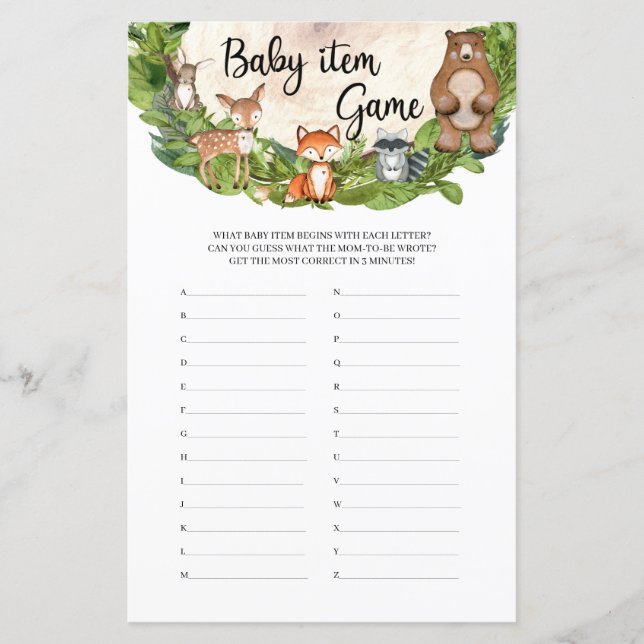 Skogsdjur träskiktsgrej Baby Artikel (Framsida)