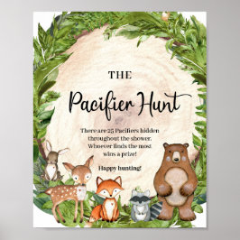 Skogsdjur träskiva Nappar Hunt-viltet Poster