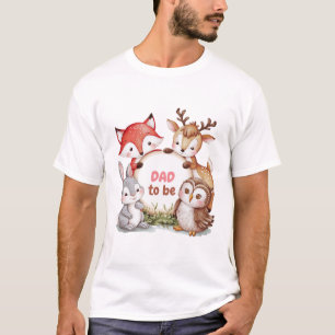 Skogsdjur Utspädda babyskor Pappa ska vara T Shirt