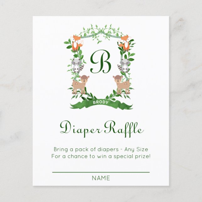 Skogsdjur Vapen Blöja Lotteri (Framsida)