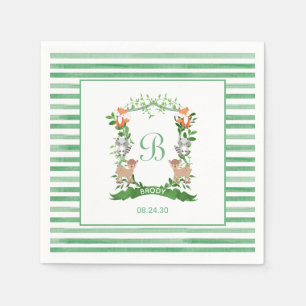 Skogsdjur Vapenpojke Baby Shower Servetter
