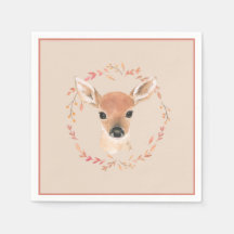 Skogsdjur Vattenfärgsminimalistisk babystövel