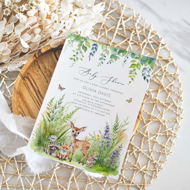 Skogsdjur, Vild en babyskal Inbjudningar (Skapare uppladdad)