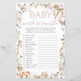 Skogsdjur Vilda Blommor Baby Bokstavslek