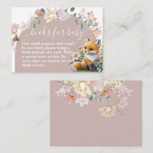 Skogsdjur vildblomma Flicka Baby Shower Tilläggskort