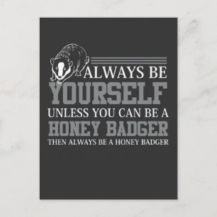 Skogsdjuret honey badger African Mammal Favorite F Vykort