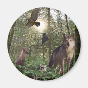 Skogsdjursavfall Magnet