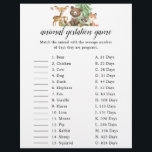 Skogsdjursgammusslor för gammor reklamblad<br><div class="desc">Baby Shower gestation-spel.</div>