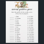 Skogsdjursgammusslor för gammor reklamblad<br><div class="desc">Baby Shower gestation-spel.</div>