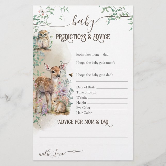 Skogsdjurskog, grönt babyvilt (Framsida)