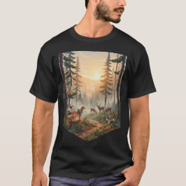 Skogsdyr SolnedgångsÄventyr T Shirt