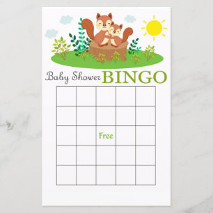 Skogsekorre baby shower bingo