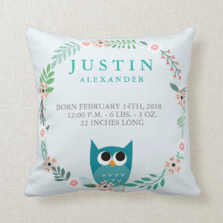 Skogsfågelvilt i skogarna Uggla Nursery Pillow Kudde