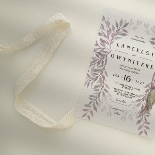 Skogsfall rosa woodpecker rustic inbjudan (Skapare uppladdad)