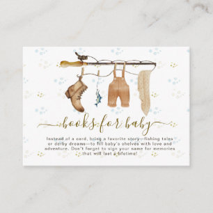 Skogsfisketema Böcker för Baby Shower Kort 