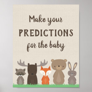 Skogsförutsägelser för Baby-teckenbabyskor Poster