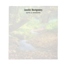 Skogsfoto för Bäck vackra naturområde Anteckningsblock