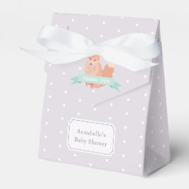 Skogsfox Färg Editable Baby Shower Gift Box Presentaskar