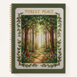 Skogsfrid Broderad Naturstig Journal