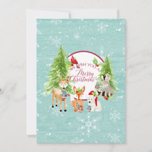 Skogsglad Jul Modern Fotografi Julkort
