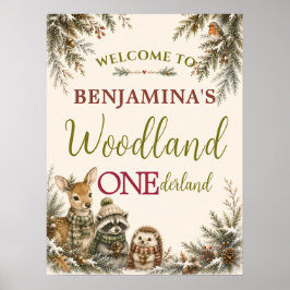 Skogsglada vänner Träskland ONEderland Första föde Poster