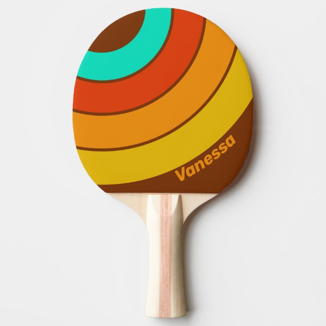 Skogsgolv Dimma Cirkel Rand med Namn Pingisracket (Framsidan)