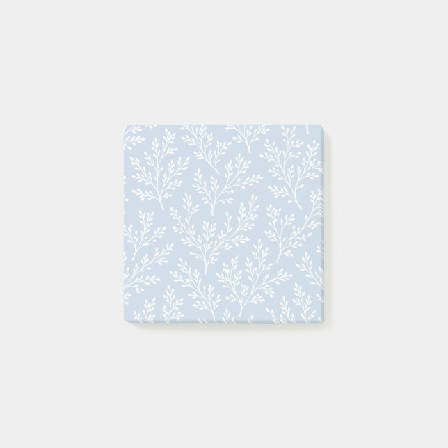 Skogsgrenar Neutral - Dammt blå Post-it Block (Framsida)