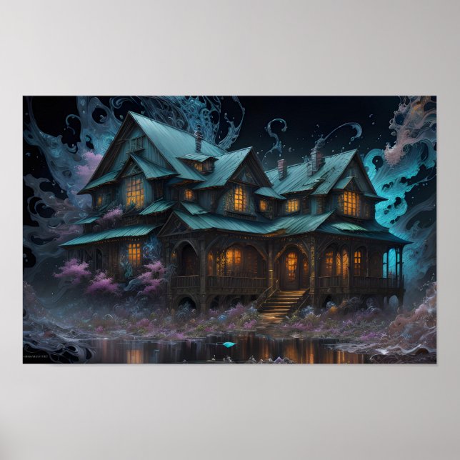 Skogshamn: Tranquil Cabin Retreat Poster (Framsidan)