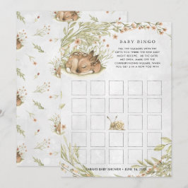 Skogshjort | Baby Shower Bingo-kort Inbjudningar