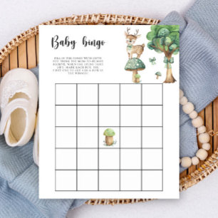 Skogshjort - Baby shower bingo spel