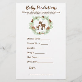 Skogshjort Baby Shower Gissningslek
