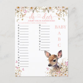 Skogshjort Baby Shower Lek Vykort