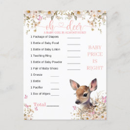 Skogshjort Baby Shower Lek Vykort