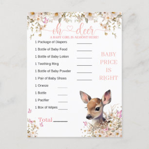 Skogshjort Baby Shower Lek Vykort