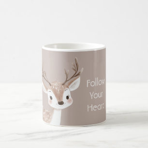 Skogshjort glad kaffemugg