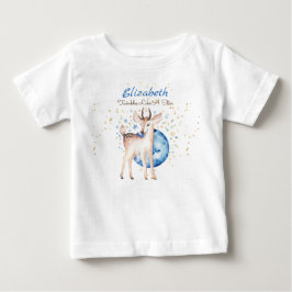 Skogshjort Glittrande Stjärnor Bebis NAMN Gåva Blo T Shirt