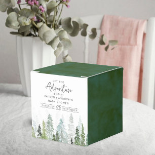 Skogshuggare för Watercolor Gräs Träd Presentaskar